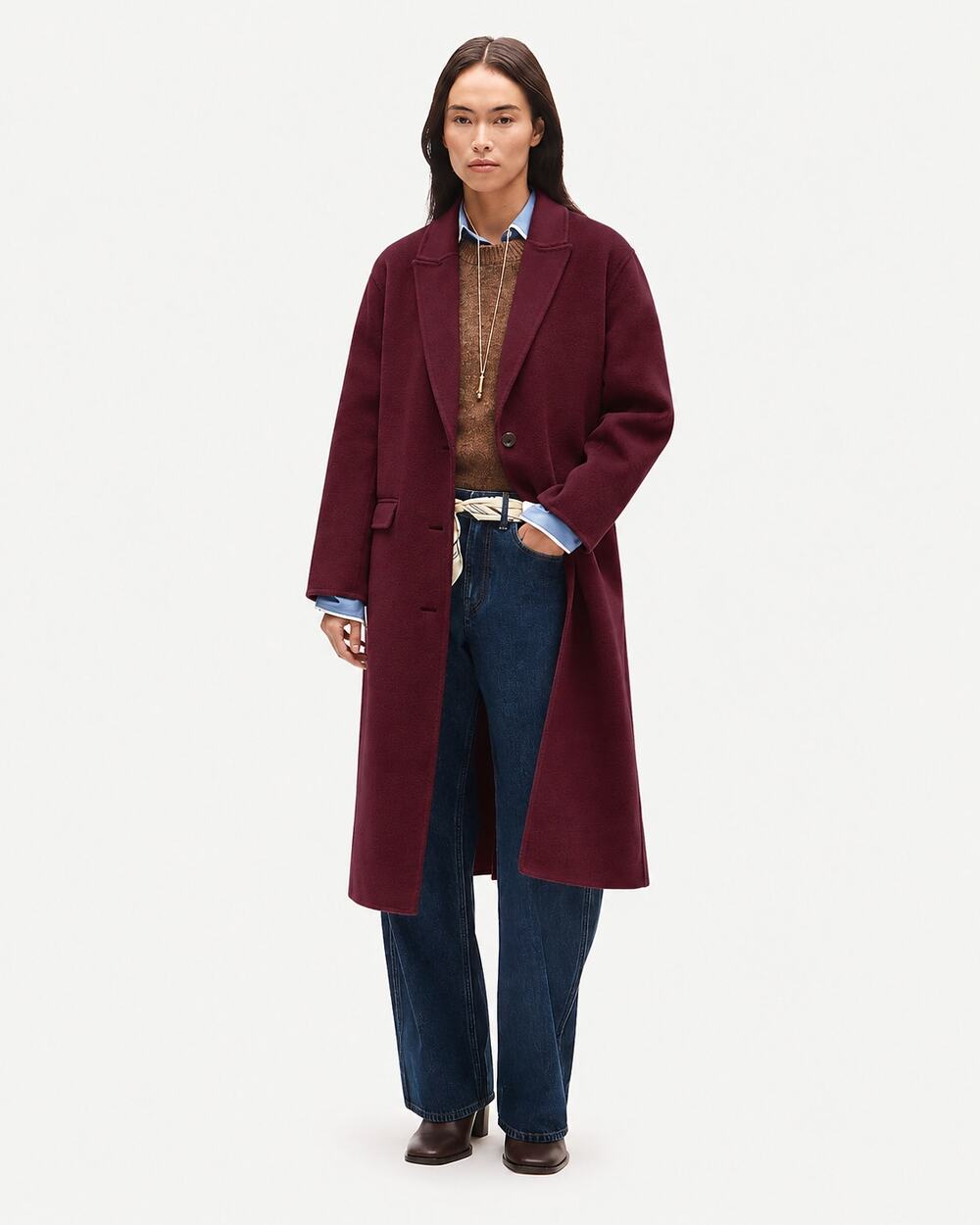 NWT J Crew Chiara Topcoat in Italian Double Face Wilshire Red Size 12